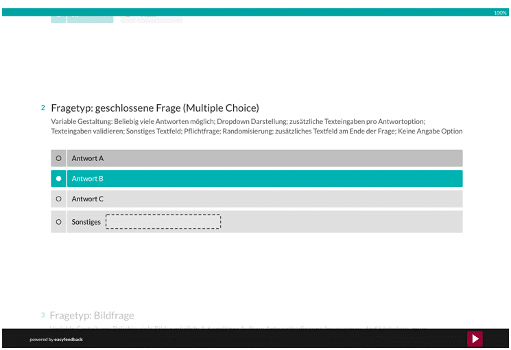 Fragetyp Geschlossene Frage und Multiple Choice