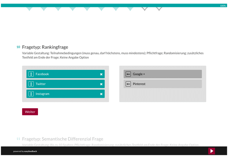 Fragetyp Rankingfrage