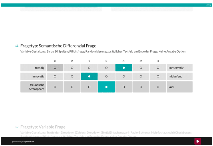 Fragetyp Semantisches Differenzial