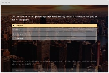 Quiz-Vorlage: Städtequiz