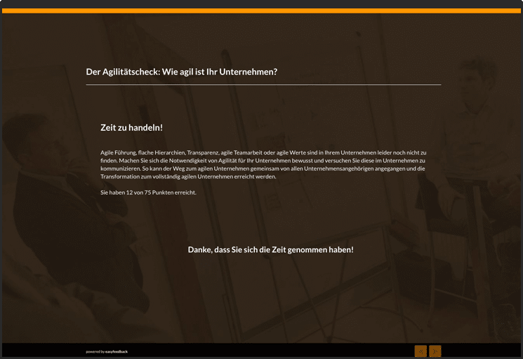Quiz mit Handlungsempfehlungen erstellen