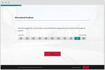 Umfrage-Vorlage: Feedback zum Elternabend