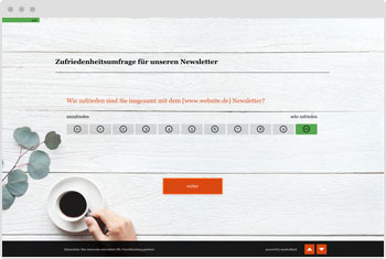 Umfrage-Vorlage: Newsletter Feedback