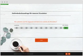 Umfrage-Vorlage: Newsletter Feedback