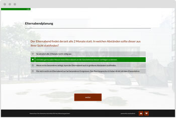 Umfrage-Vorlage: Planung eines Elternabends