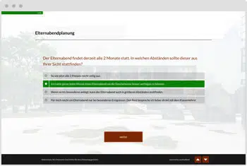 Umfrage-Vorlage: Planung eines Elternabends