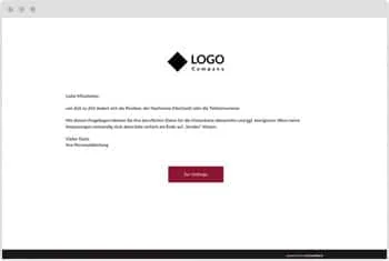 Umfrage-Vorlage: Visitenkartendaten aktualisieren