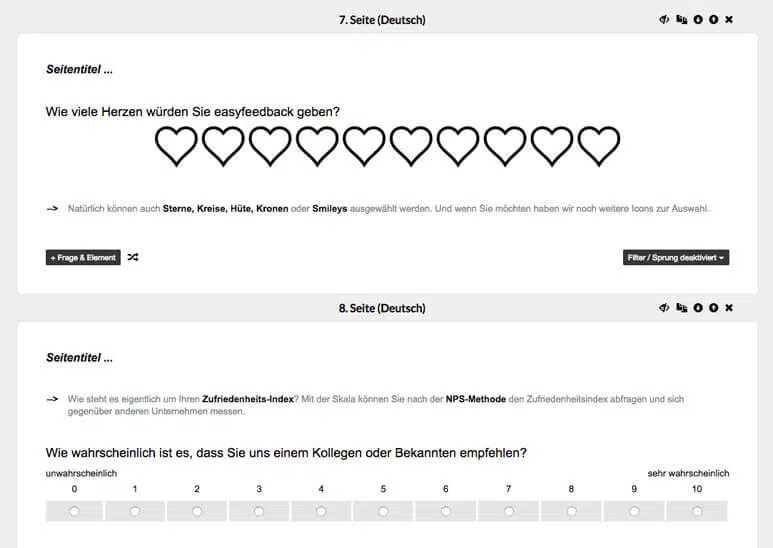 easyfeedback fragebogeneditor