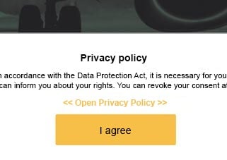 Add privacy notice to survey