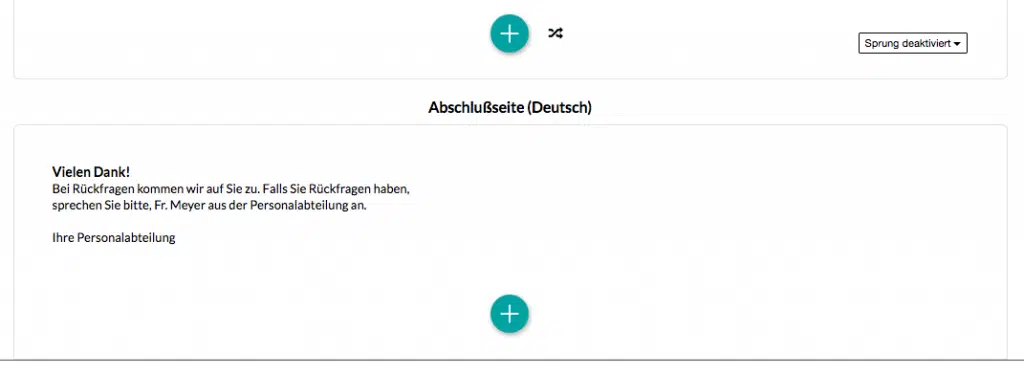 Abschlussseite Beispiel