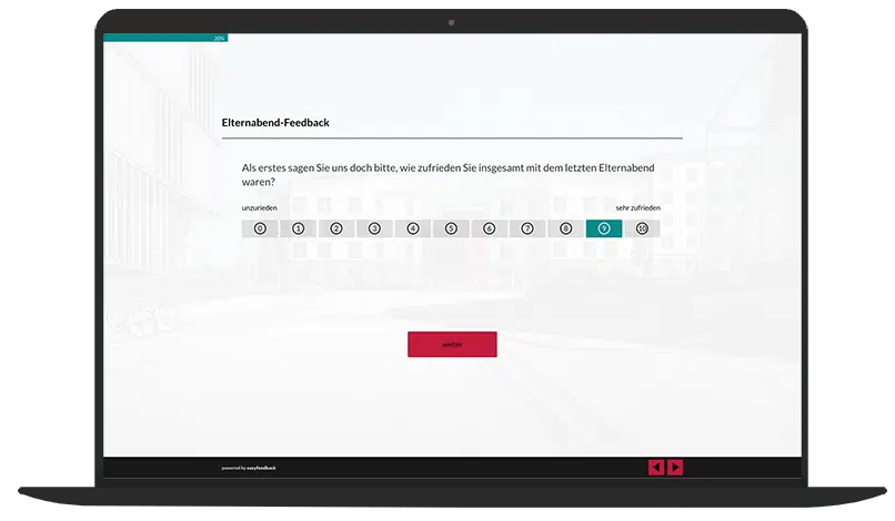 Feedback zum Elternabend Umfrage-Vorlage