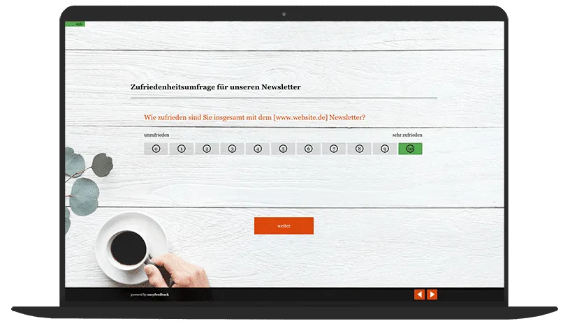 Newsletter Feedback Umfrage-Vorlage
