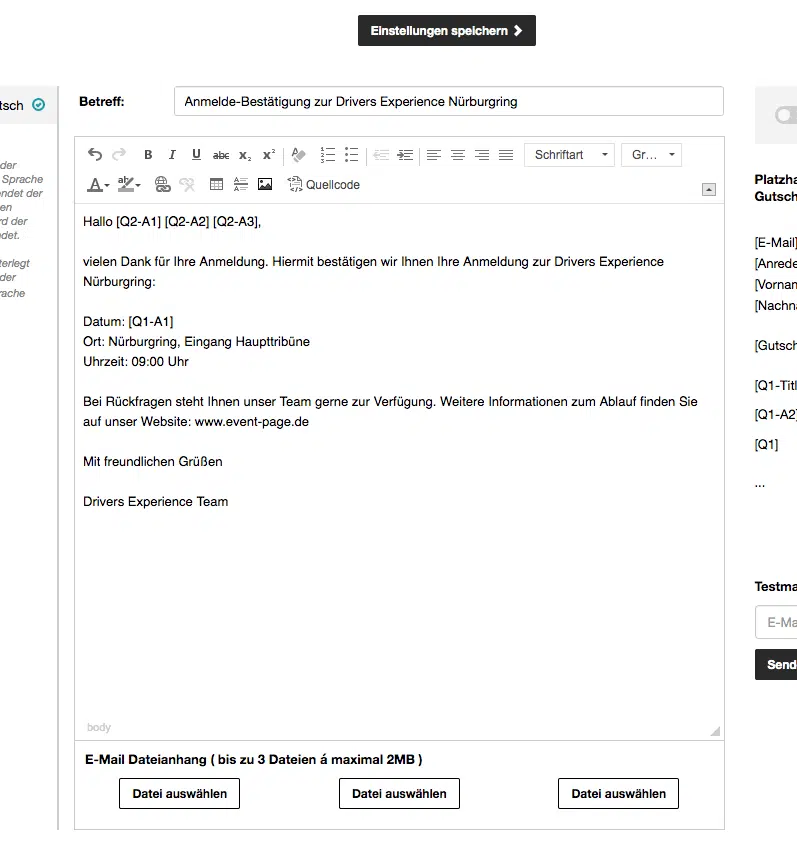 E-Mail Text