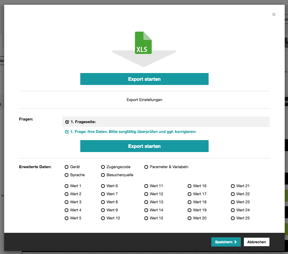 Export Modal
