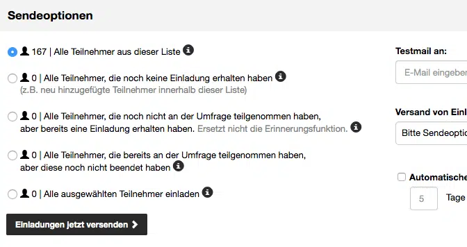 Einladungen jetzt versenden