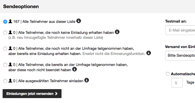 Einladungen jetzt versenden