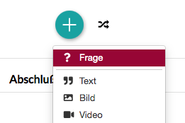 Frage auswaehlen