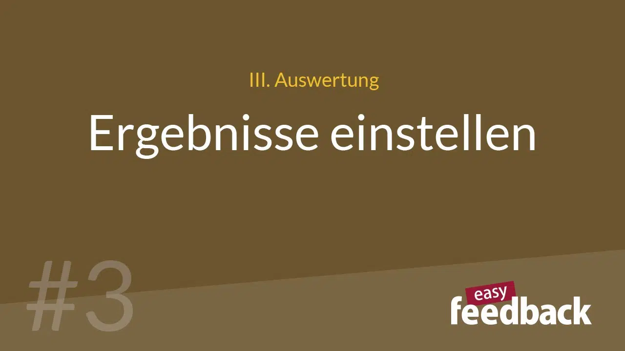 Ergebnisse einstellen