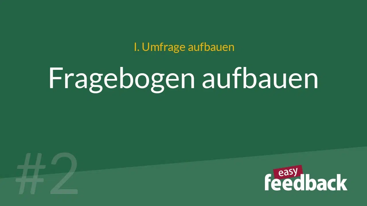 Fragebogen aufbauen