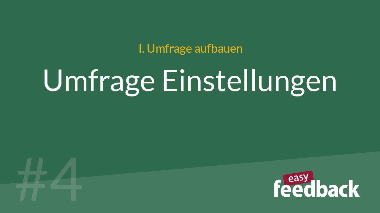 Umfrageeinstellungen
