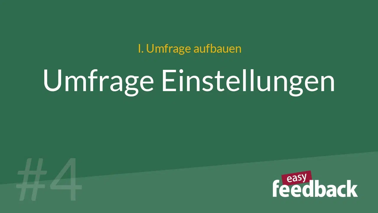 Umfrageeinstellungen