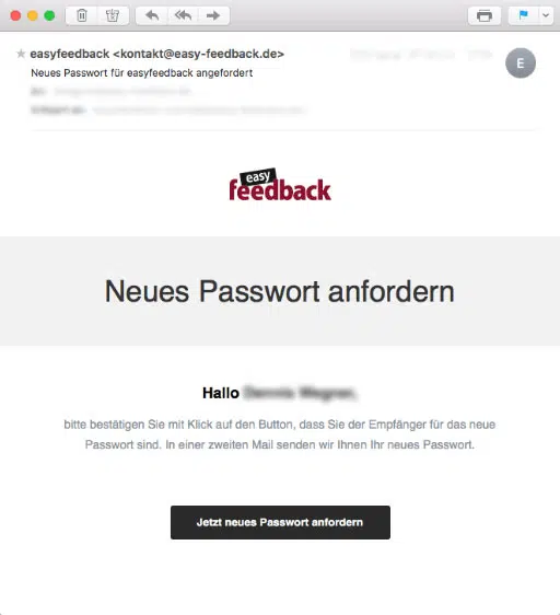 Neues Passwort anfordern