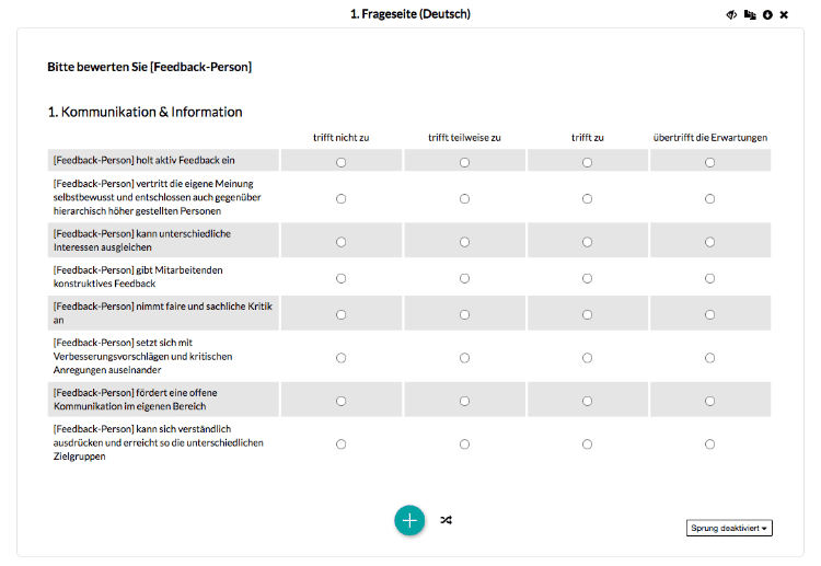 360 Grad Feedback Personalisierung