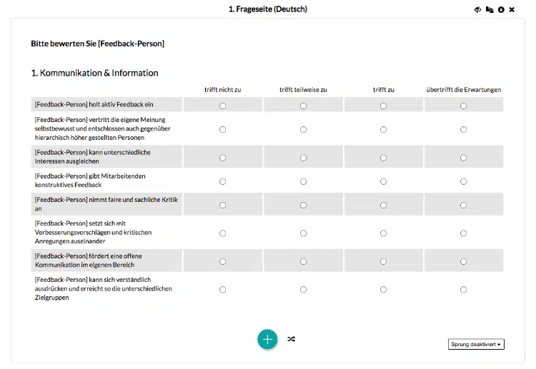 360 Grad Feedback Personalisierung