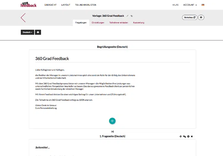 360 grad feedback umfrage bearbeiten 