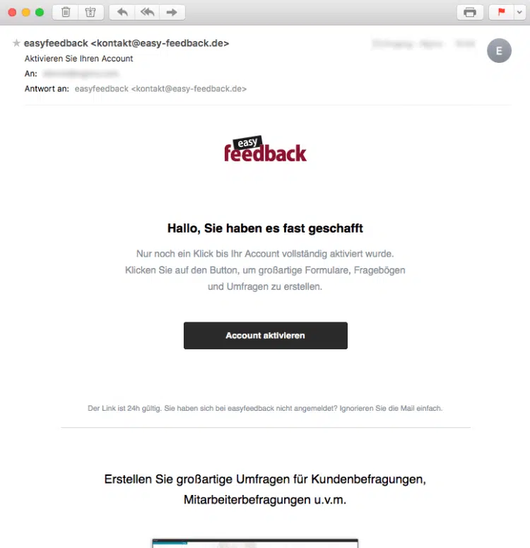 Aktivierungsmail