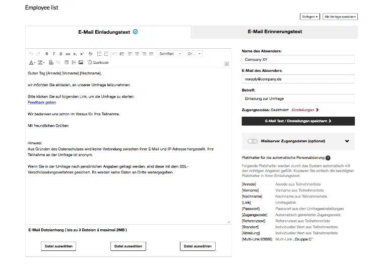 E-Mail Einladung