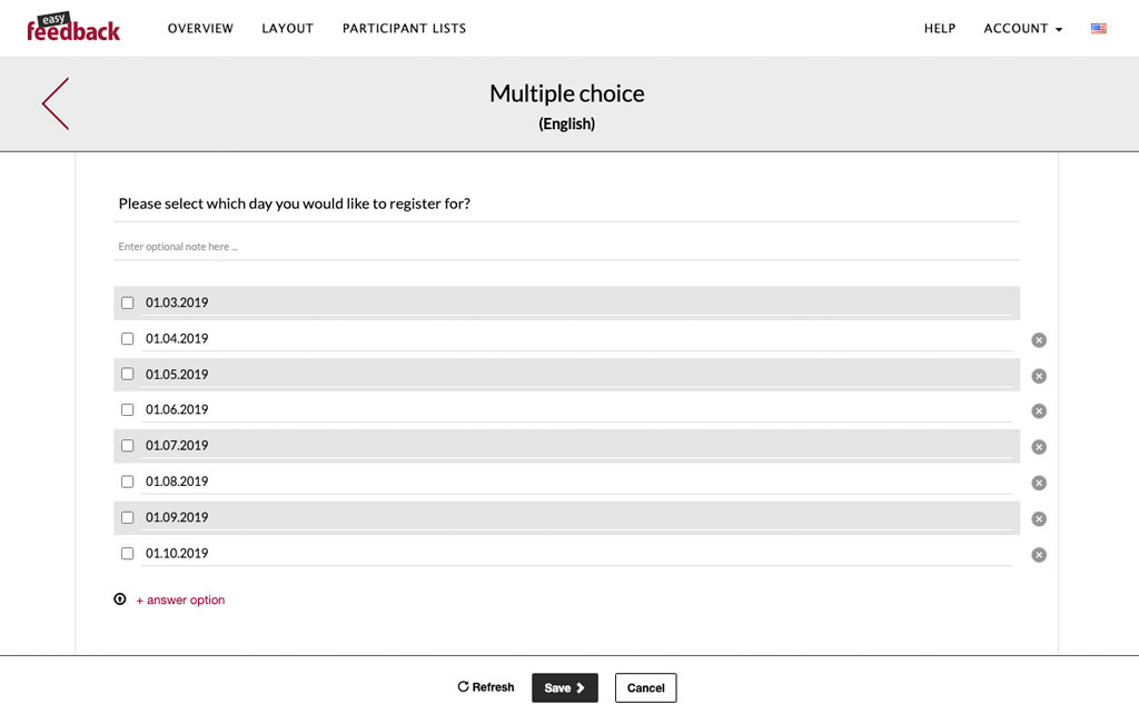 multiple choice question survey tool
