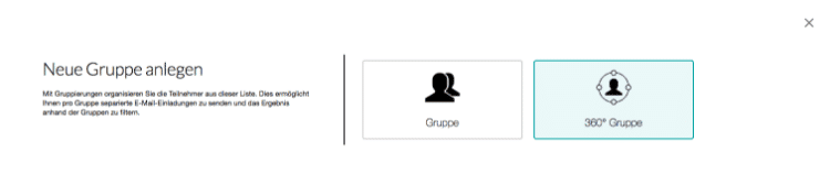 Neue Gruppe in Teilnehmerliste anlegen