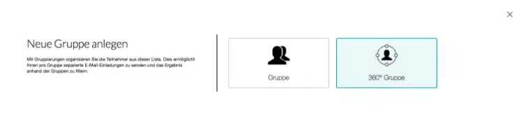 Neue Gruppe in Teilnehmerliste anlegen