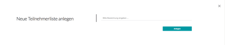 Neue Teilnehmerliste anlegen