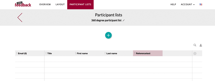 Select group of participants for your 360 degree survey