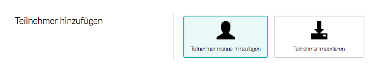 Teilnehmer manuell in Teilnehmerliste hinzufügen
