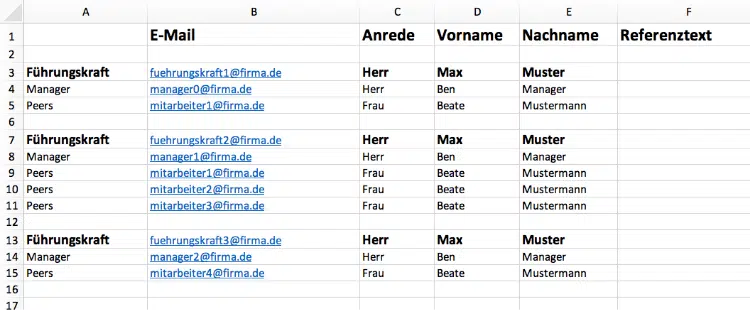 Teilnehmerliste als XLS-Datei exportieren