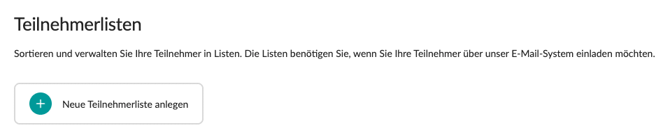 Teilnehmerlisten in easyfeedback anlegen