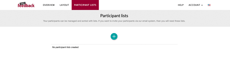 Create new participant list for 360 degree feedback
