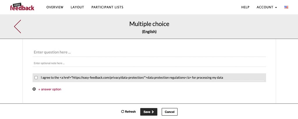 multiple choice question with data protection regulations
