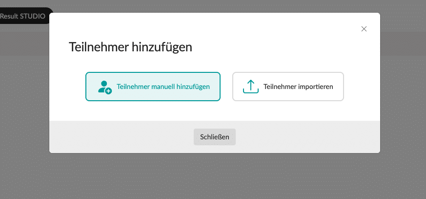 Teilnehmer in Teilnehmerliste anlegen