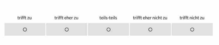 answer option as scale