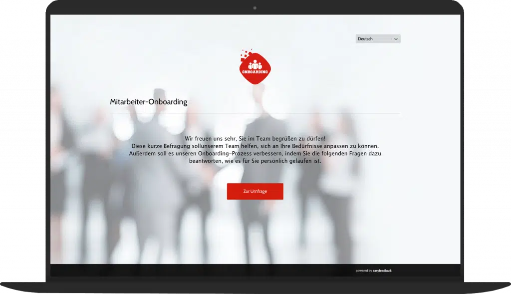 Feedback Mitarbeiter Onboarding Fragebogen Vorlage