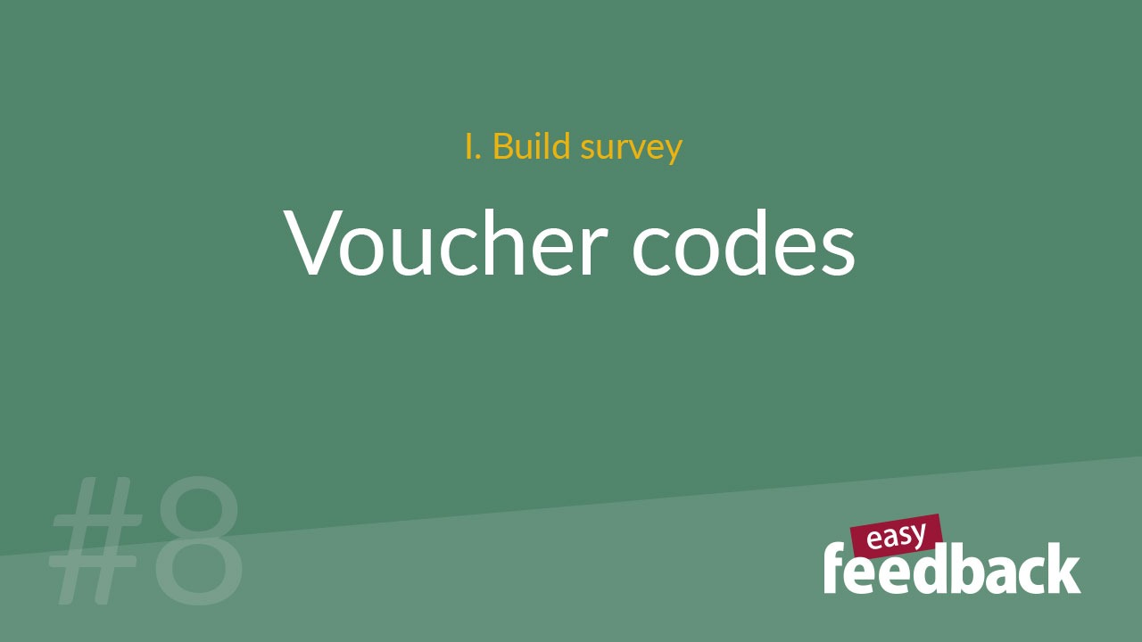 Video: Integrate voucher code into survey | easyfeedback