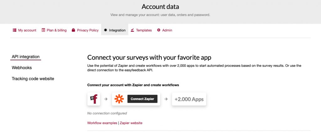 Connect easyfeedback with Zapier