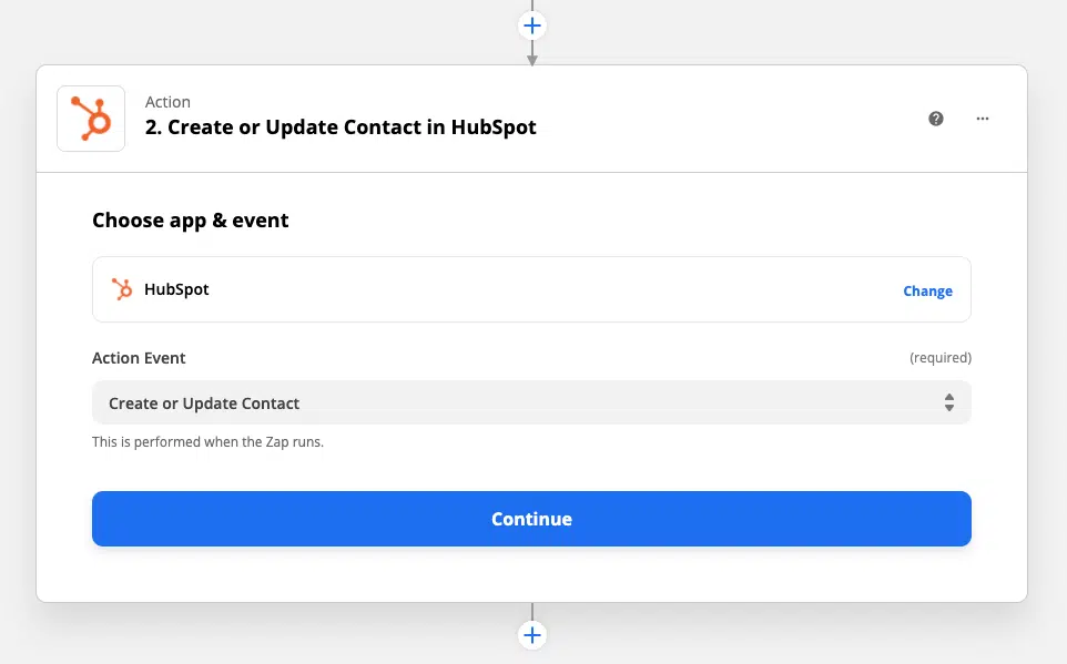 Wählen Sie die Aktion aus die in Ihrer App erfolgen soll