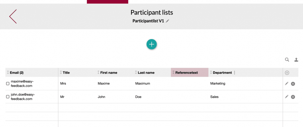 Create participant lists as a basis for the e-mail invitation