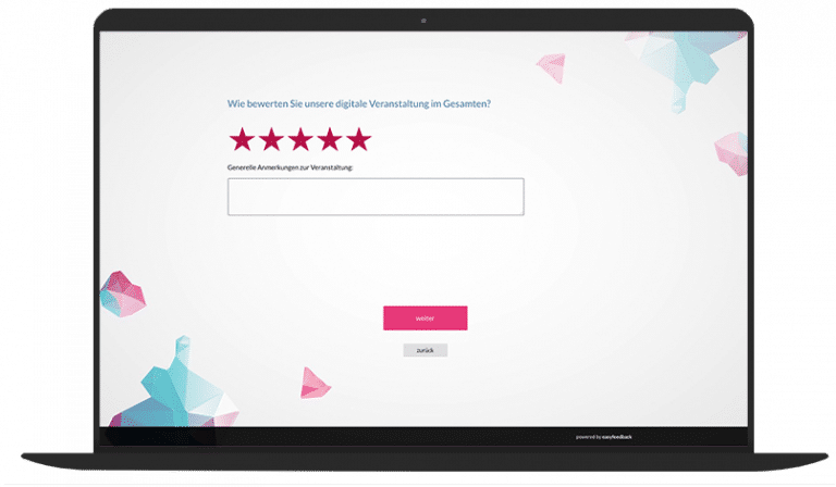 Feedback Digitale Veranstaltung Umfrage-Vorlage