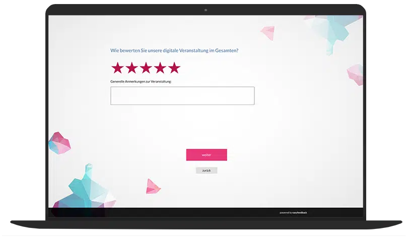 Feedback Digitale Veranstaltung Umfrage-Vorlage
